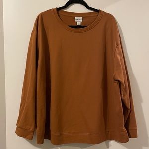 Brown Boxy Crewneck Sweatshirt by Ava and Viv in a size 2X